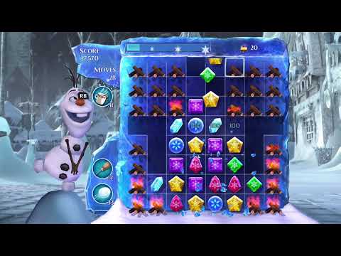 Frozen Free Fall: Snowball Fight Level 213 Walkthrough, No Power Ups