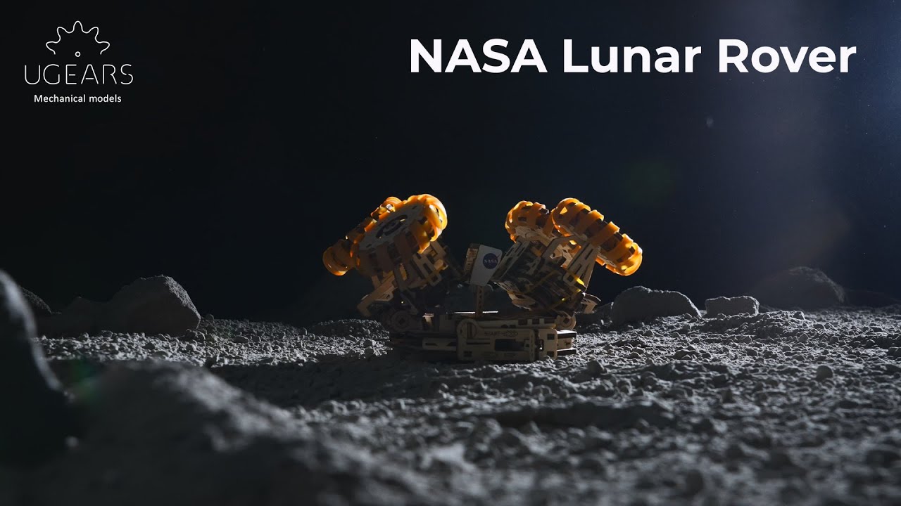 Ugears 3D dřevěné mechanické puzzle NASA, Lunární vozítko
