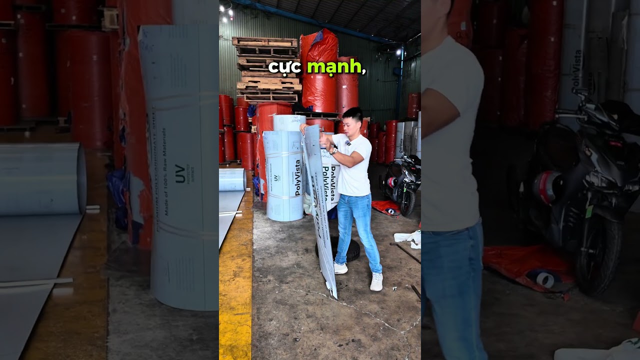 ❌ Không phải kính, đây là tấm Polycarbonate nhẹ, bền ho2n kính 200 lần #tampoly #polycarbonate