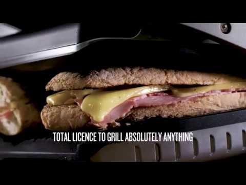 TEFAL elektrinis grilis GC712D34 Sidabrinis / Juodas video