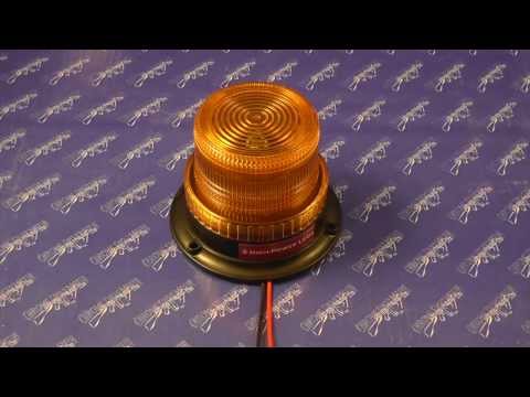 Beacon Light LED Mini Strobe with Lighter Plug - Amber Lens with Amber LEDs