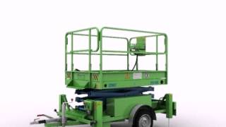 PLATAFORMA DE TIJERA REMOLCADA