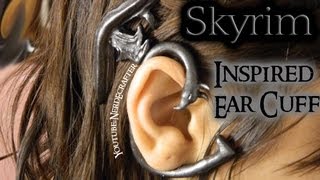 Skyrim Dragon Ear Cuff Ear Brace Polymer Clay Tutorial(Aretes de dragón)