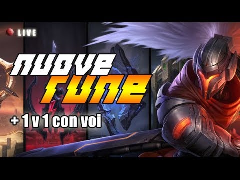 LIVE ITA - NUOVE RUNE PER YASUO + 1 V 1 CON VOI!!