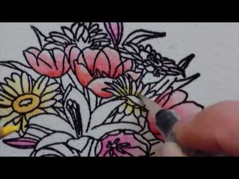 comment colorier avec crayons aquarellables