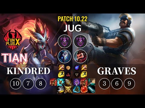 FPX Tian Kindred vs Graves Jungle - KR Patch 10.22