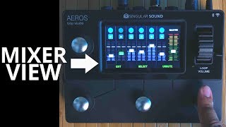 Taking a Look at the Aeros Loop Studio's Built in 6 Track Mixer for Live Looping.