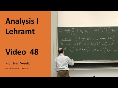 Vorlesung Analysis I fürs Lehramt (Video 48)