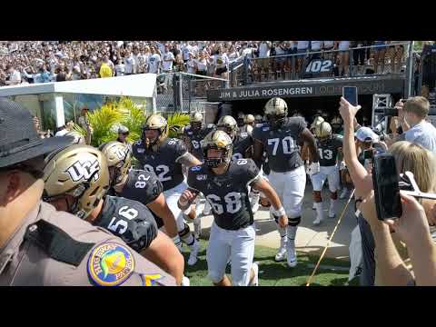 UCF Football charges out of the tunnel prior to Stanford game
