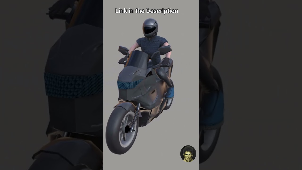 Motorcycle 3D Model Download #shorts #youtubeshorts #3dworld  #3dmodel #3dmodeling #3dsmax