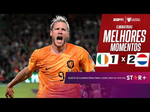 Gols e lances de Irlanda x Holanda