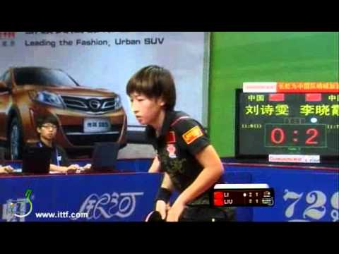 2012 GAC World Tour China Open. FINAL: LI Xiaoxia CHN vs LIU Shiwen CHN