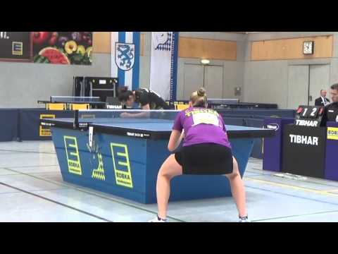 Chantal Mantz u18 Europameisterin vs Franziska Schreiner 1 Bayerische M  Tischtennis Buxheim Ingolst