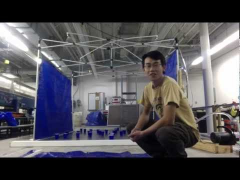New rainfall simulator being built by undergrad Peter Bai