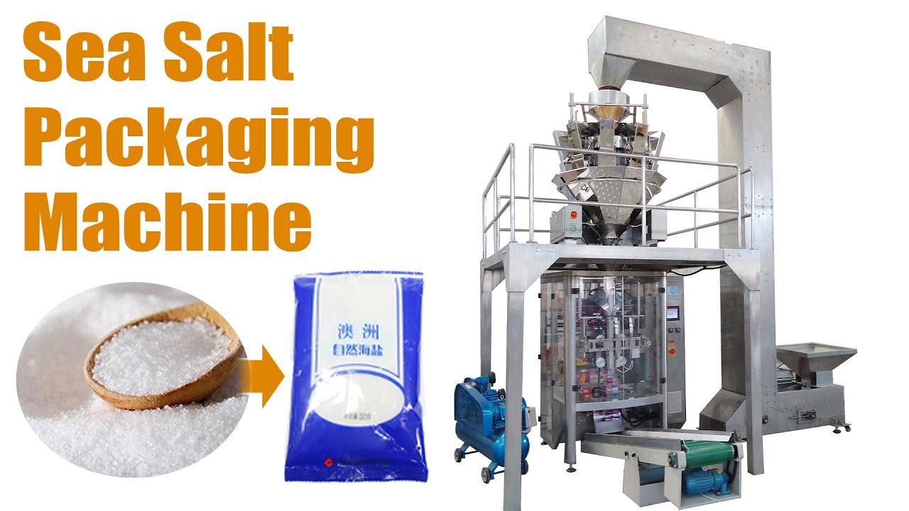 Automatic sea salt packaging machine | Multihead weigher packaging machine for various types of salt