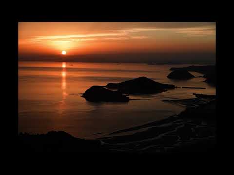 父母ｹ浜　満潮から干潮になるまで（最後の夕陽の絶景も素晴らしい）