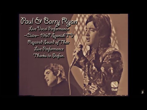 Paul & Barry Ryan Performing Live ~Claire~ Original Black & White Video Into Sepia  & Repaired Audio