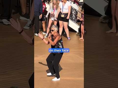 Grandma joins cruise ship dance off and inspires the whole crowd 🔥❤️