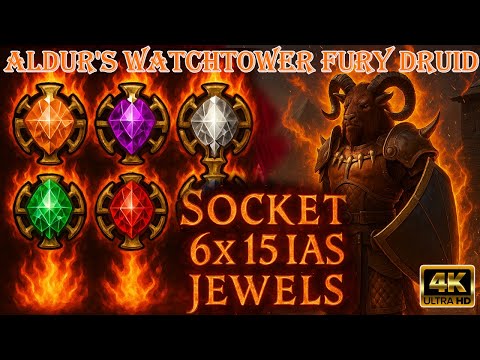 Fury Druid vs Uber Tristram: Aldur's Set with 6x 15 IAS Jewels Diablo 2 Resurrected!