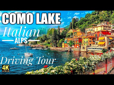 Como Lake - Italian Alps 🇮🇹 - Driving from Malgrate to Varenna  4K Ultra HD footage