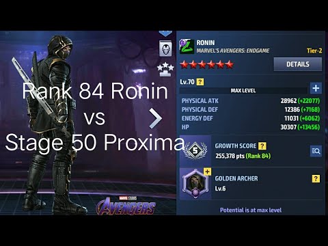 Rank 84 Ronin vs Stage 50 Proxima | World Boss Ultimate | Clint's Revenge | Marvel Future Fight