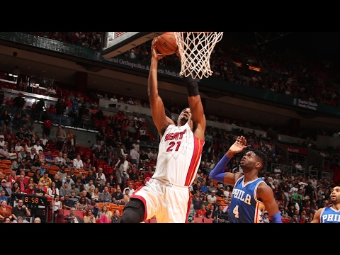 Hassan Whiteside's First Quarter Double-Double | Sixers vs Heat | Feb 4, 2017 | 2016-17 NBA Season