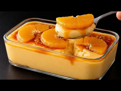 ❗Nur Milch und Orangen! Schnelles Dessert in 5 Minuten - ohne Ofen, Mehl und Gelatine!