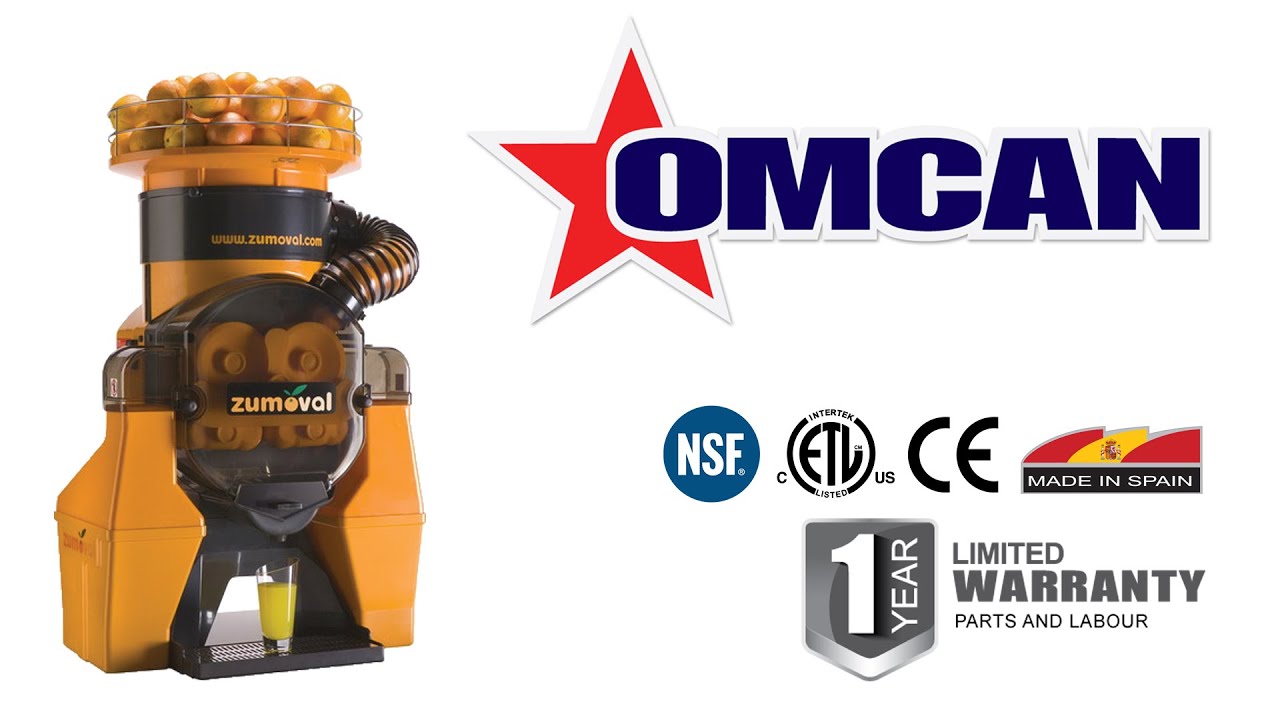 Video thumbnail for Zumoval Minimatic Juice Extractor with Automatic Feeder, Self-Cleaning Function and Self Tap, 15 Oranges per Minute | Trento