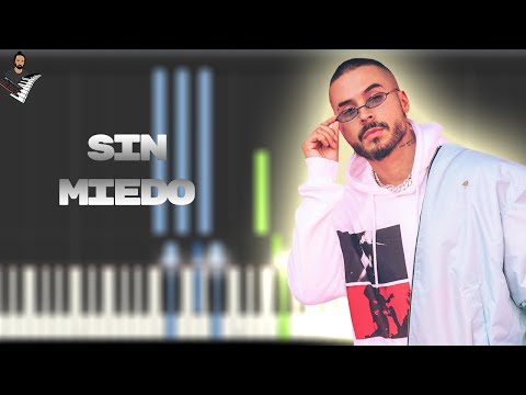 Sin Miedo - Reykon | Instrumental Piano Tutorial / Partitura / Karaoke / MIDI