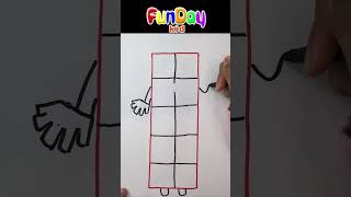 How to Draw the Numberblocks TEN - 10 | Easy Art for Toddlers & Kids - FunDay Kid