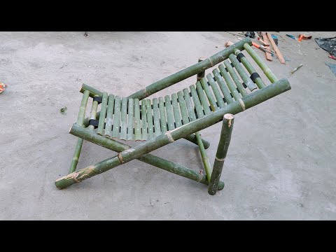 Amazing Bamboo craft. How to make Bamboo easy chair. Indian artist.