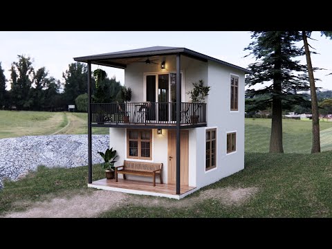 Two Storey  Tiny House ( 4 x6  Meters )   4K  ULTRA HD