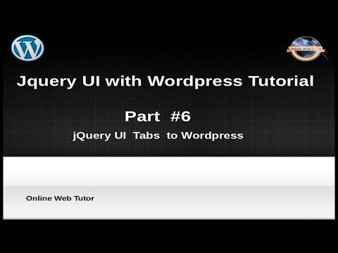 How to use jQuery UI with wordpress for beginners from scratch jQuery Tabs with Wordpress