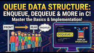 Queue Data Structure in C: Enqueue, Dequeue & Display | Full Implementation Tutorial in hindi
