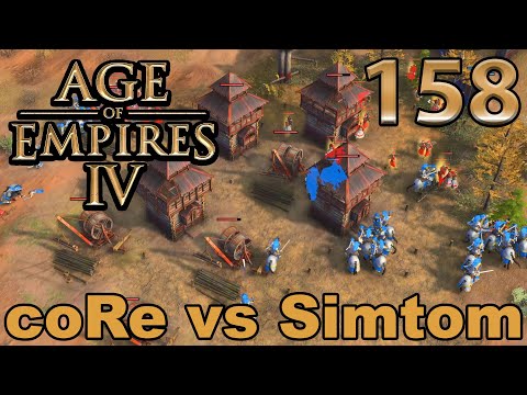 Alle Ecken angreifen - coRe 🇩🇪 vs simtom 🇬🇧 - Age of Empires IV Replay-Cast 158