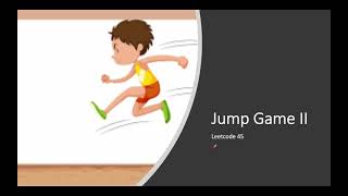 YouTube video 'Jump Game II | Leetcode 45 | Live coding session | LC 45 | Day 5/30 May 2021 | jump game 2'