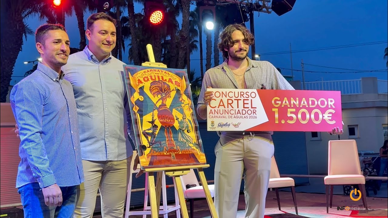 Víctor Quiñonero gana el concurso del Cartel Anunciador del Carnaval de Águilas 2026