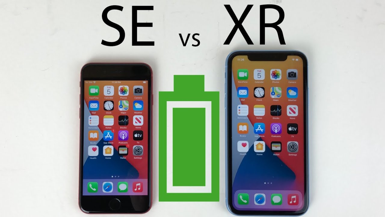 iPhone XR vs iPhone SE 2020 Battery Life DRAIN Test