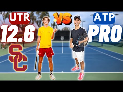 Top D1 Freshman vs ATP Pro! @Simon.Freund