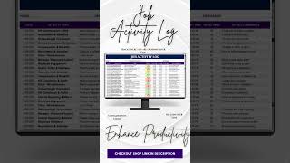 Job Activity Log Template 📊 Task Tracker & Working Hours Log (Excel + Google Sheets)
