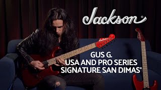 Video thumbnail for Gus G. Showcases His Jackson Signature San Dimas Models | Jackson Presents | Jackson Guitars by Jackson Guitars