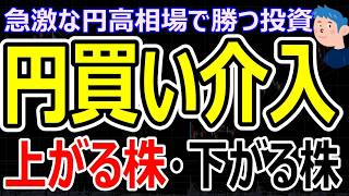 円買い介入を味方につける投資戦略。円高で勝つ銘柄・負ける銘柄とは？円高・決算・半導体株の最新情報