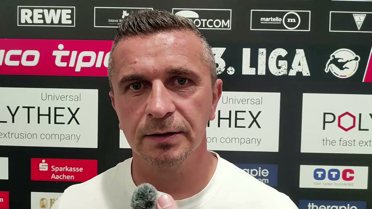  Trainer Mersad Selimbegović - Alemannia Aachen - Pressekonferenz Alemannia Aachen | Fortuna Düsseldorf 