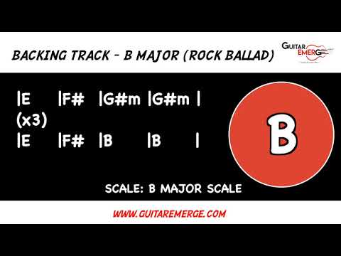 Backing Track - B Major (Rock Ballad)