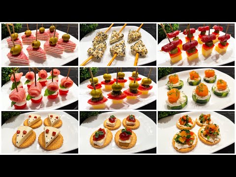 TOP 9 Schnelle Party-Snacks! Einfache Fingerfood für Partys und Buffet in 5 Minuten!