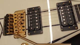 Video thumbnail for JACKSON RR3 PRO WHITE BLACK PINSTRIPE GOLD HARDWARE INDONESIA NECK-THRU FLOYD ROSE GUITAR UP CLOSE by Essex Recording Studios