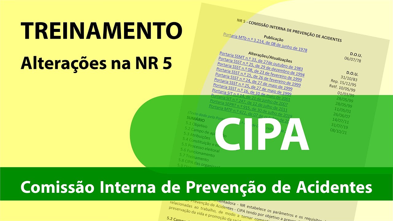 Treinamento - Alterações da NR 5 (CIPA)