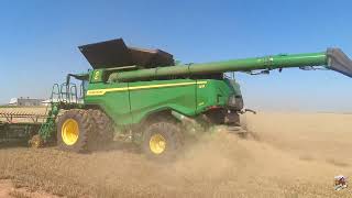 Oklahoma Wheat Harvest 2022 with TWO John. Deere X9 Combines