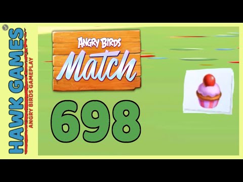 Angry Birds Match ⭐ Level 698 - Walkthrough, No Boosters