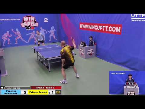 Горелов Владислав 3-2 Рубцов Сергей Турнир Восток 4 WIN CUP 30.11.2020. Прямой эфир Зал 2.